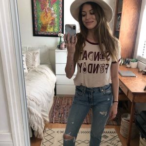 NWOT Sunday Funday Ringer Tee